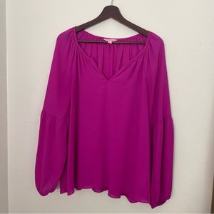 Lily Pulitzer Charleigh Top In BlackBerry Size Large